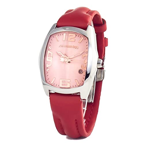 Chronotech Damen Analog Quarz Uhr mit Leder Armband CT7588L-04 von Chronotech