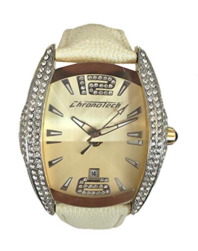 Chronotech Damen Analog Quarz Uhr mit Leder Armband CT7814M-04S Chronotech Damen Analog Quarz Uhr mit Leder Armband CT7814M-04S von Chronotech
