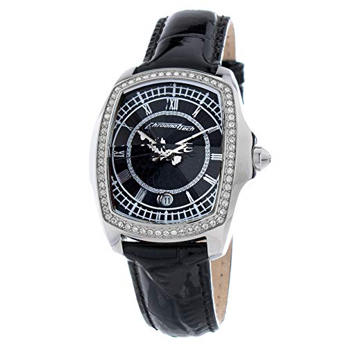 Chronotech Damen Analog Quarz Uhr mit Leder Armband CT7896LS-92 von Chronotech
