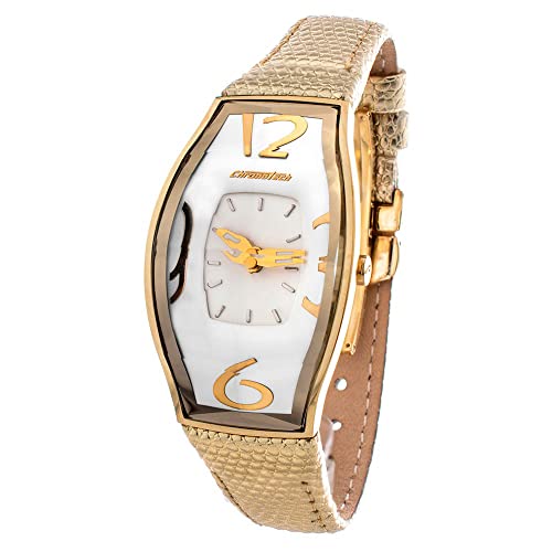 Chronotech Damen Analog Quarz Uhr mit Leder Armband CT7932L-06 von Chronotech