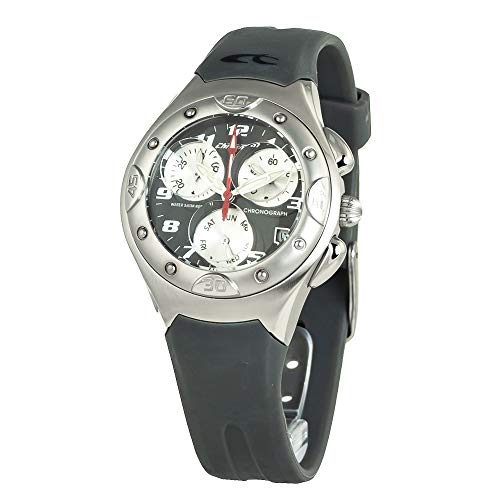 Chronotech Damen Chronograph Quarz Uhr mit Gummi Armband CT7139L-02 von Chronotech