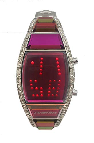 Chronotech Damen Digital Uhr mit Edelstahl Armband CT7122LS-05M von Chronotech