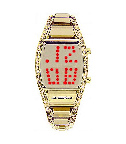 Chronotech Damen Digital Uhr mit Edelstahl Armband CT7122LS-09M von Chronotech
