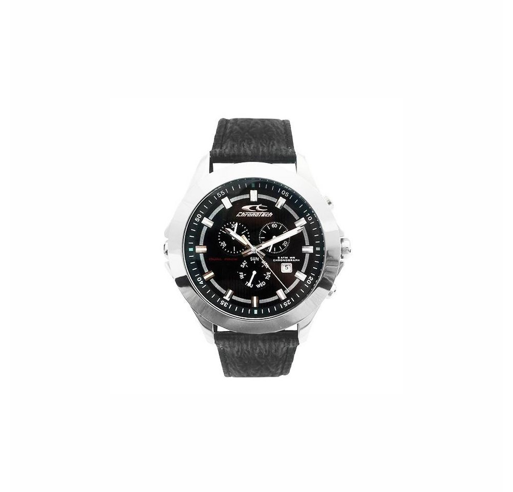 Chronotech Quarzuhr Chronotech Armbanduhr Herren Leder Uhr CT7636M-01 Reversibel 48 Mm Qua von Chronotech