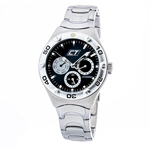 Chronotech Unisex Erwachsene Analog Quarz Uhr mit Edelstahl Armband CC7051M-02M von Chronotech