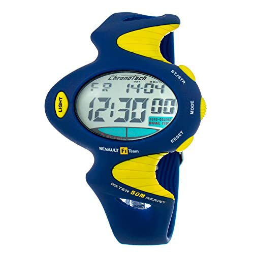 Chronotech Unisex Erwachsene Analog Quarz Uhr mit Gummi Armband CT8199M-17 von Chronotech