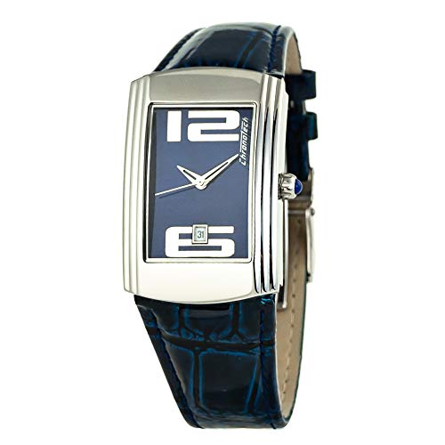 Chronotech Unisex Erwachsene Analog Quarz Uhr mit Leder Armband CT7017B-09 von Chronotech