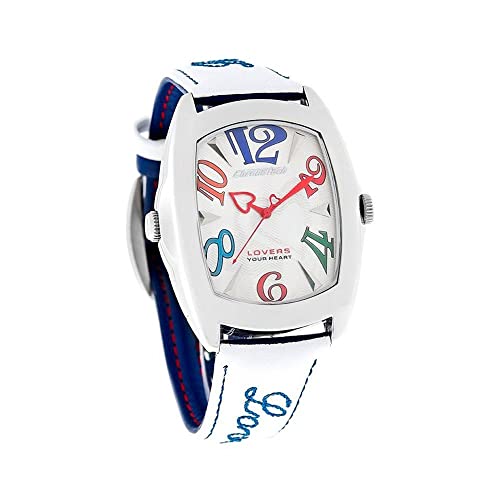 Chronotech Unisex Erwachsene Analog Quarz Uhr mit Leder Armband CT7696M-13 von Chronotech