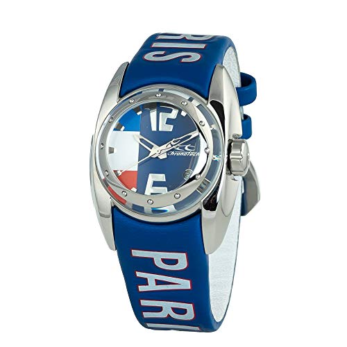 Chronotech Unisex Erwachsene Analog Quarz Uhr mit Leder Armband CT7704B-23 von Chronotech