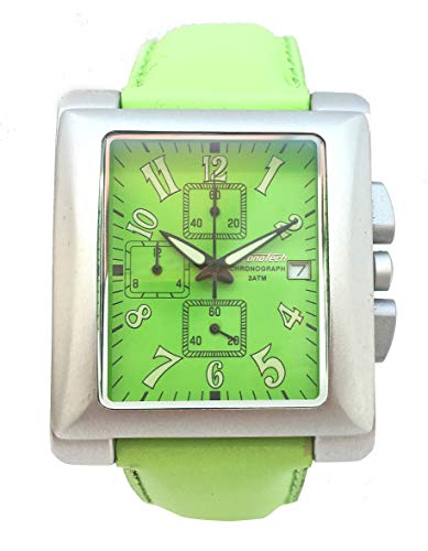 Chronotech Unisex Erwachsene Chronograph Quarz Uhr mit Leder Armband CT7357-07 von Chronotech