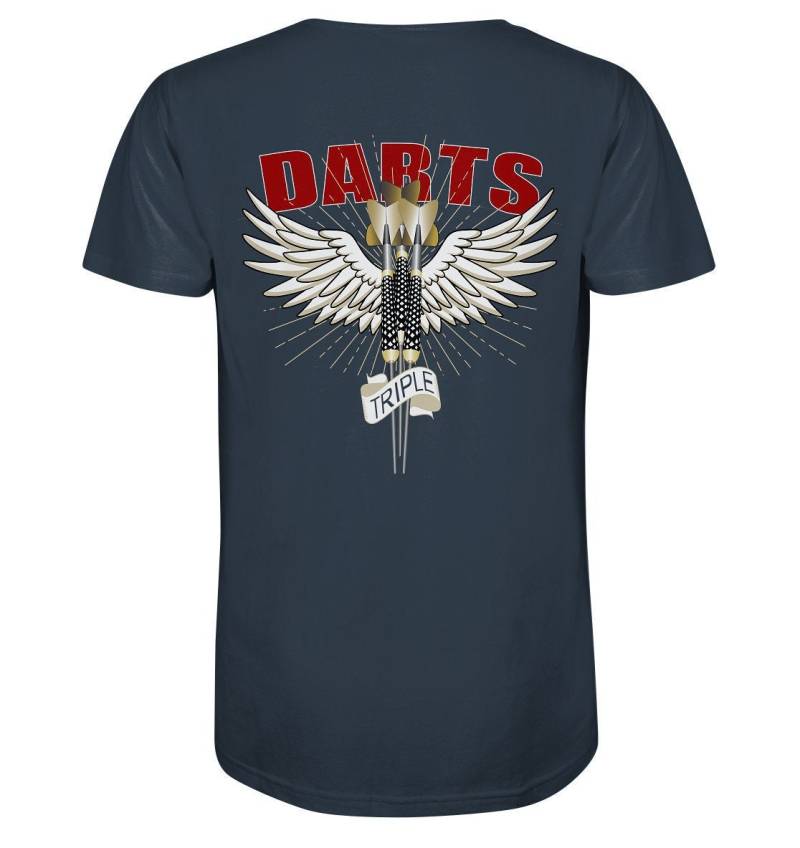 Dart Motiv | Tshirt-Rücken, Darts Triple Mit Flügel Und Banner Ist Ein Grafik Für Dartspieler Eigenem Style - Organic Shirt Dart Motiv | Tshirt-Rücken, Darts Triple Mit Flügel Und Banner Ist Ein Grafik Für Dartspieler Eigenem Style - Organic Shirt von ChruzDesign
