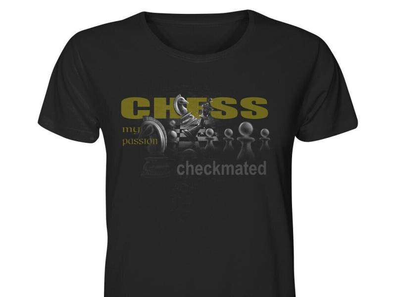 Schach Motiv Organic Shirt Geschenk Für Schachspieler, Cooles Outfit Springer Schlägt König Schachmatt Schach Motiv Organic Shirt Geschenk Für Schachspieler, Cooles Outfit Springer Schlägt König Schachmatt von ChruzDesign