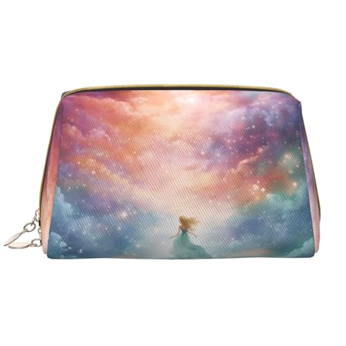 Chrysm Reise-Make-up-Tasche, Kultur- und Kosmetiktasche, Reißverschluss-Tasche, Kosmetik-Organizer, niedliche Make-up-Pinsel-Aufbewahrungstasche (groß), Fantasy Paradise Space, Einheitsgröße von Chrysm