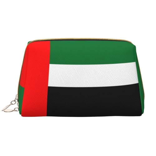 Chrysm Reise-Make-up-Tasche, Kultur- und Kosmetiktasche, Reißverschluss-Tasche, Kosmetik-Organizer, niedliche Make-up-Pinsel-Aufbewahrungstasche (groß), Flagge der Vereinigten Arabischen Emirate, von Chrysm