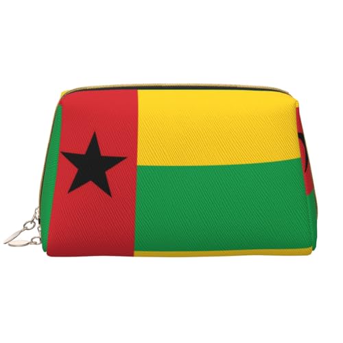 Chrysm Reise-Make-up-Tasche, Kultur- und Kosmetiktasche, Reißverschluss-Tasche, Kosmetik-Organizer, niedliche Make-up-Pinsel-Aufbewahrungstasche (groß), Flagge von Guinea-Bissau, Einheitsgröße von Chrysm