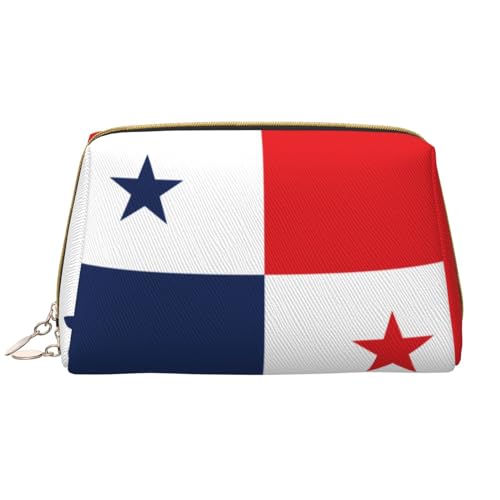 Chrysm Reise-Make-up-Tasche, Kultur- und Kosmetiktasche, Reißverschluss-Tasche, Kosmetik-Organizer, niedliche Make-up-Pinsel-Aufbewahrungstasche (groß), Flagge von Panama, Einheitsgröße von Chrysm