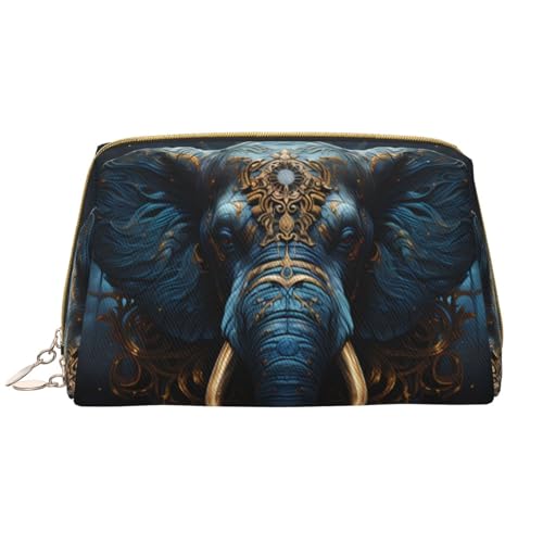 Chrysm Reise-Make-up-Tasche, Kultur- und Kosmetiktasche, Reißverschluss-Tasche, Kosmetik-Organizer, niedliche Make-up-Pinsel-Aufbewahrungstasche (groß), Unheimlicher Elefant, Einheitsgröße von Chrysm