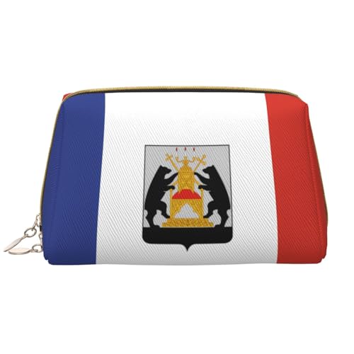 Chrysm Reise-Make-up-Tasche mit Flagge der Westsahara, Kultur- und Kosmetiktasche, Reißverschluss-Tasche, Kosmetik-Organizer, niedliche Make-up-Pinsel-Aufbewahrungstasche (groß), Flagge von Veliky von Chrysm