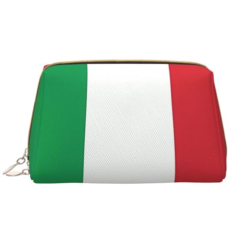 Chrysm Reise-Make-up-Tasche mit Italien-Flagge, Kultur- und Kosmetiktasche, Reißverschluss-Tasche, Kosmetik-Organizer, niedliche Make-up-Pinsel-Aufbewahrungstasche (groß), Italienische Flagge, von Chrysm