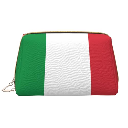 Chrysm Reise-Make-up-Tasche mit Luxemburg-Flagge, Kultur- und Kosmetiktasche, Reißverschluss-Tasche, Kosmetik-Organizer, niedliche Make-up-Pinsel-Aufbewahrungstasche (groß), Italien-Flagge, von Chrysm