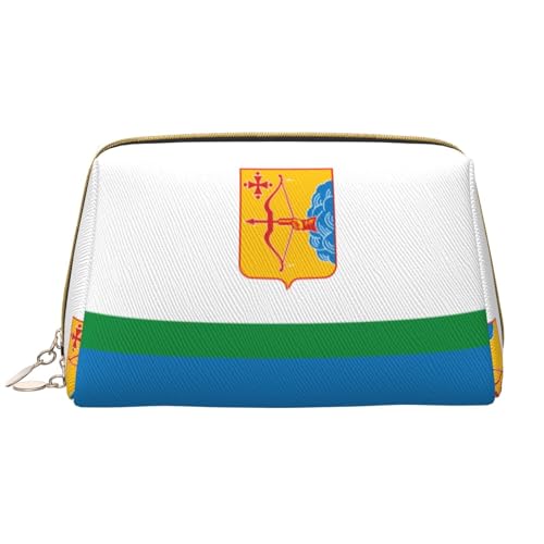 Chrysm Reise-Make-up-Tasche mit Luxemburg-Flagge, Kultur- und Kosmetiktasche, Reißverschluss-Tasche, Kosmetik-Organizer, niedliche Make-up-Pinsel-Aufbewahrungstasche (groß), Kirov-Flagge, von Chrysm