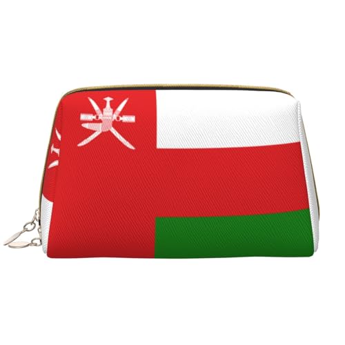 Chrysm Reise-Make-up-Tasche mit Schweizer Flagge, Kultur- und Kosmetiktasche, Reißverschluss-Tasche, Kosmetik-Organizer, niedliche Make-up-Pinsel-Aufbewahrungstasche (groß), Sultanat Oman, von Chrysm