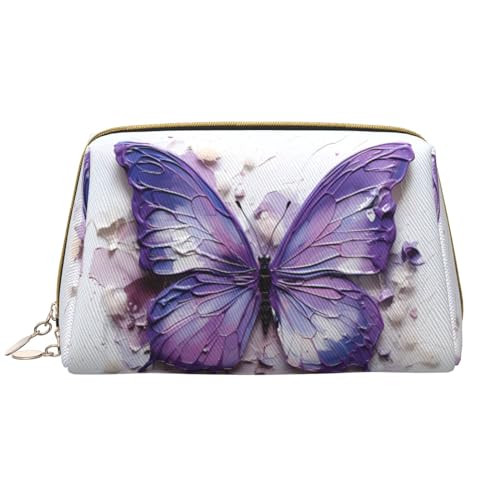 Chrysm Reise-Make-up-Tasche mit Sonnenblume bei Sonnenuntergang, Kultur- und Kosmetiktasche, Reißverschluss-Tasche, Kosmetik-Organizer, niedliche Make-up-Pinsel-Aufbewahrungstasche (groß), Violettes von Chrysm