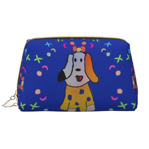 Kosmetiktasche mit Cartoon-Hund, für Sport, Reisen, Kulturbeutel und Kosmetiktasche, Kosmetiktasche, Kosmetik-Organizer, niedliche Make-up-Pinsel-Aufbewahrungstasche (groß), Fantasy-Cartoon-Hund, von Chrysm