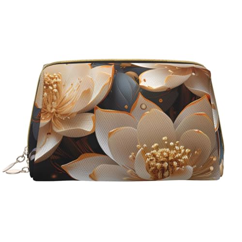 Reise-Make-up-Tasche mit Cartoon-Faultier-Design, Kultur- und Kosmetiktasche, Reißverschluss-Tasche, Kosmetik-Organizer, niedliche Make-up-Pinsel-Aufbewahrungstasche (groß), Bohemian Golden Lotus, von Chrysm