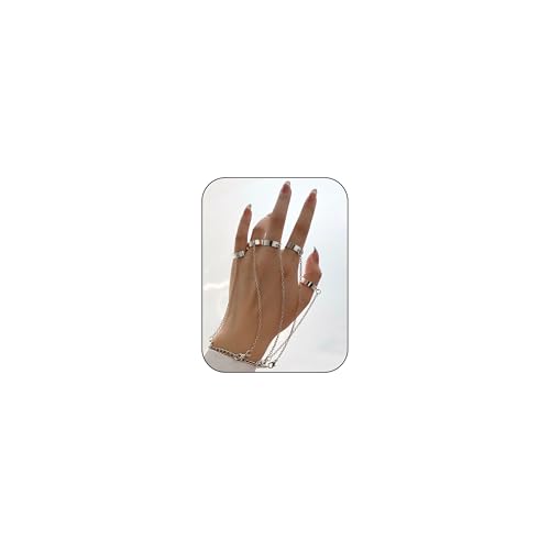 Punk-Fingerring-Armband für Herren, Gothic-Quastenkette, Handgeschirr, verstellbares Sklavenarmband, Schmuck für Frauen, Hip-Hop, Kurapika, Cosplay, inspirierter Stil, Large, Legierter Stahl, Kein Punk-Fingerring-Armband für Herren, Gothic-Quastenkette, Handgeschirr, verstellbares Sklavenarmband, Schmuck für Frauen, Hip-Hop, Kurapika, Cosplay, inspirierter Stil, Large, Legierter Stahl, Kein von Chstarhy