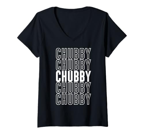 Damen Mollig T-Shirt mit V-Ausschnitt Damen Mollig T-Shirt mit V-Ausschnitt von Chubby Apparel