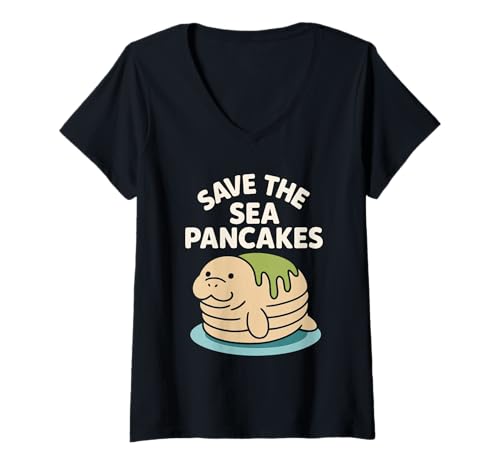 Damen Seekuh Enthusiast Seekuh Liebhaber Salat Liebe Erhaltung T-Shirt mit V-Ausschnitt Damen Seekuh Enthusiast Seekuh Liebhaber Salat Liebe Erhaltung T-Shirt mit V-Ausschnitt von Chubby Mermaid Club Ocean Wildlife Introvert Humor