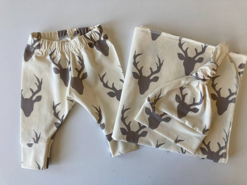 Reh Swaddle-Decke & Neugeborenen-Mütze Im Set. Neugeborenen Leggings. Take-Home-Set. Swaddle Swaddle-Set. Foto Prop.baby Shower Geschenk von ChubbyCheekbabies