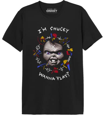 Chucky Herren Uxchuckts001 T-Shirt, Schwarz, S von Chucky