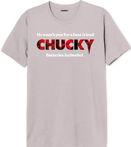 Chucky Herren Uxchuckts003 T-Shirt, Rosa, L von Chucky