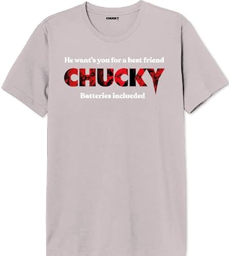 Chucky Herren Uxchuckts003 T-Shirt, Rosa, S von Chucky