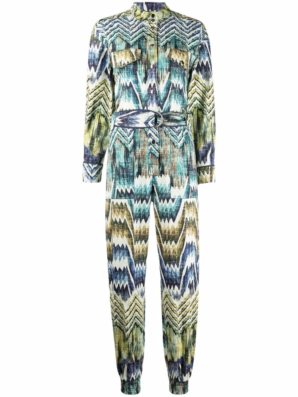 Chufy Gemusterter Jumpsuit - Grün von Chufy