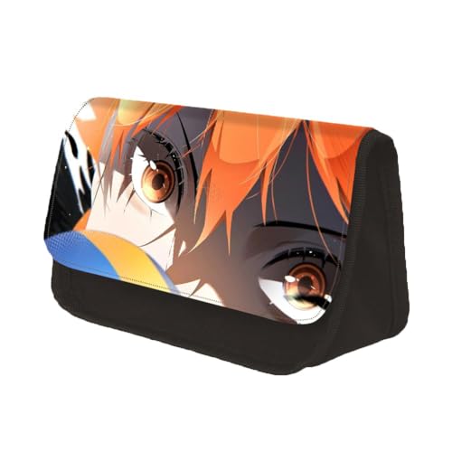 Chukamalilayi Haikyu Federmäppchen, Anime-Rollenaugen-Druck, großes Fassungsvermögen, Schreibwaren-Tasche, Organizer, Federmäppchen für Studenten, Schulanfang, Typ1, Casual von Chukamalilayi