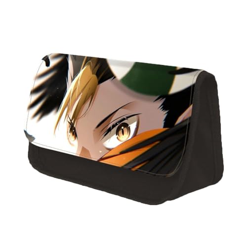 Chukamalilayi Haikyu Federmäppchen, Anime-Rollenaugen-Druck, großes Fassungsvermögen, Schreibwaren-Tasche, Organizer, Federmäppchen für Studenten, Schulanfang, Typ3, Casual von Chukamalilayi