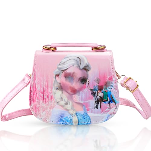 Chukua Kinderhandtasche Els - Tasche Umhängetasche Kinder Mädchen Prinzessin Handtasche Kindertasche Schultertasche mit Verstellbarem Gurt zum Ausgehen oder Reisen, Geschenke Mädchen Girls von Chukua
