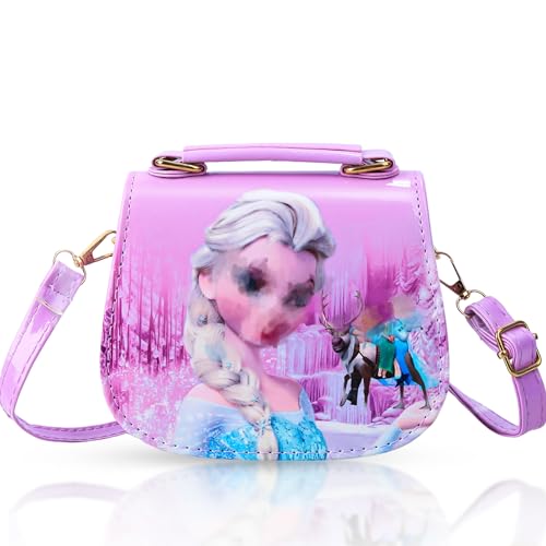 Chukua Kinderhandtasche Els- Tasche Umhängetasche Kinder Mädchen Prinzessin Handtasche Kindertasche Schultertasche mit Verstellbarem Gurt zum Ausgehen oder Reisen, Geschenke Mädchen Girls von Chukua