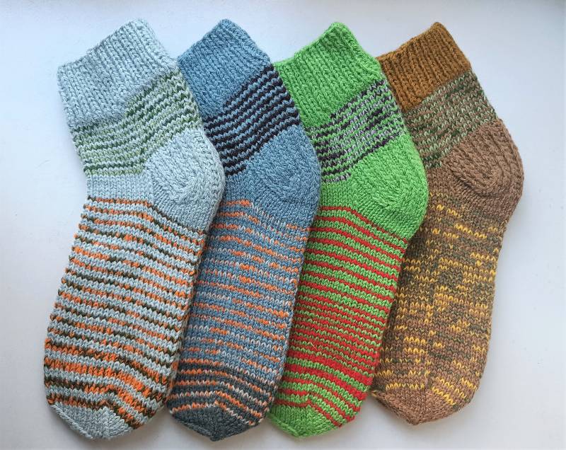 Größe 41-42 Handgestrickte Socken Aus Lammwolle von ChumbyFashion