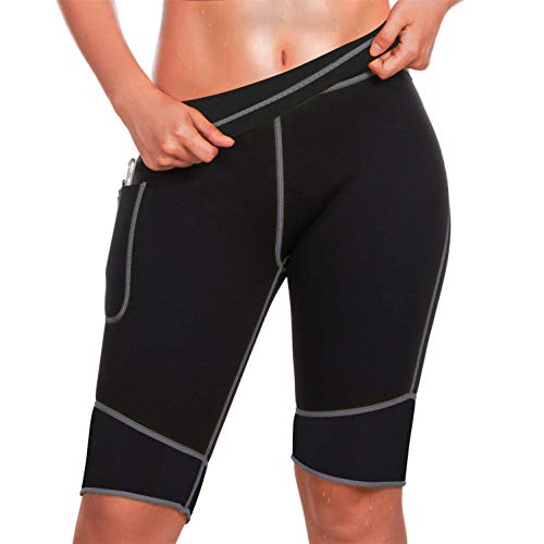 CHUMIAN Damen Fitness Shorts Sport Leggings Yoga Sporthose (Schwarz-weiß, Small) von CHUMIAN