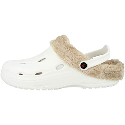 chung shi Unisex Dux Winter Clogs, Weiss/Natur, 44/45 EU (XXL) von Chung Shi