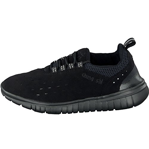 chung shi Unisex Duflex Trainer Schnürhalbschuhe, Schwarz, 36/37 EU (XS) von Chung Shi