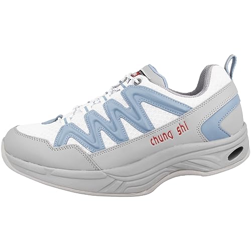 chung shi Damen Comfort Step Magic Schnürhalbschuhe, Weiss/Blau, 36.5 EU (UK 4) von Chung Shi