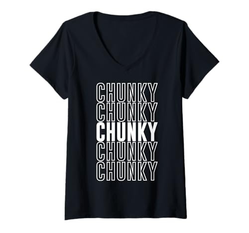 Damen Klobig T-Shirt mit V-Ausschnitt Damen Klobig T-Shirt mit V-Ausschnitt von Chunky Apparel