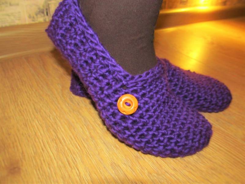 Gehäkelte Hausschuhe Mit Rutschfesten Doppelsohlen/Damen Häkelschuhe Aus Wolle von ChunkyKnitworks