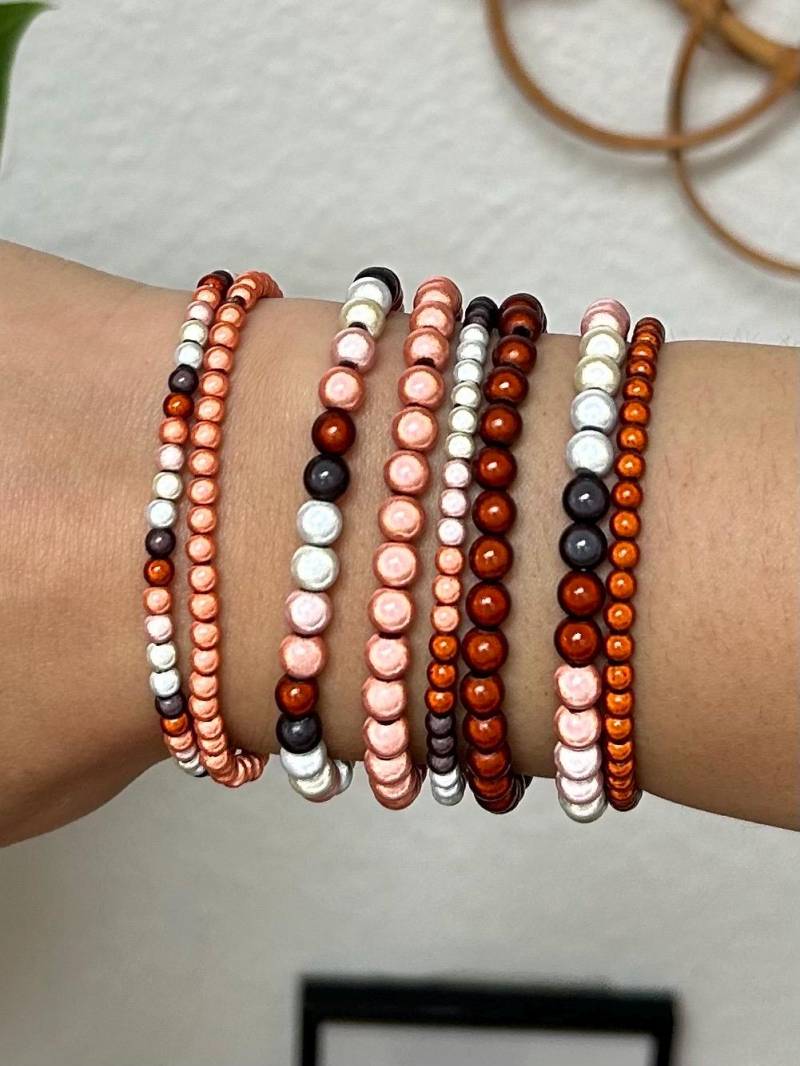 1 St. Armband 4-6mm Miracle Beads Pearl Magic 3D Illumination Acryl Y2K von Chunkypearls