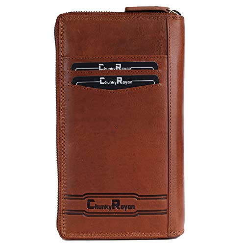 Chunkyrayan Brieftasche Büffelleder Praktisch GB-26 Brown von Chunkyrayan